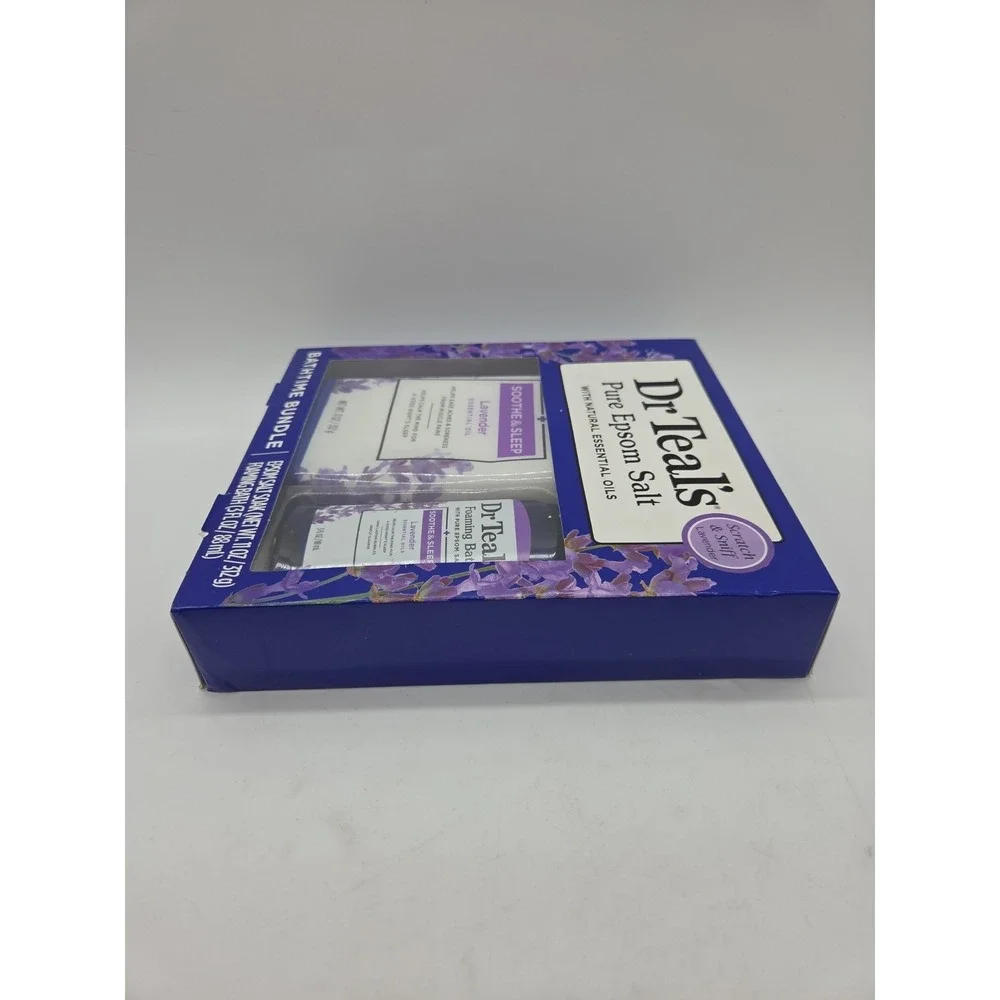 3x Dr Teal's Pure Epsom Salt Soak & Foaming Bath Lavender Essential Oil Gift Set